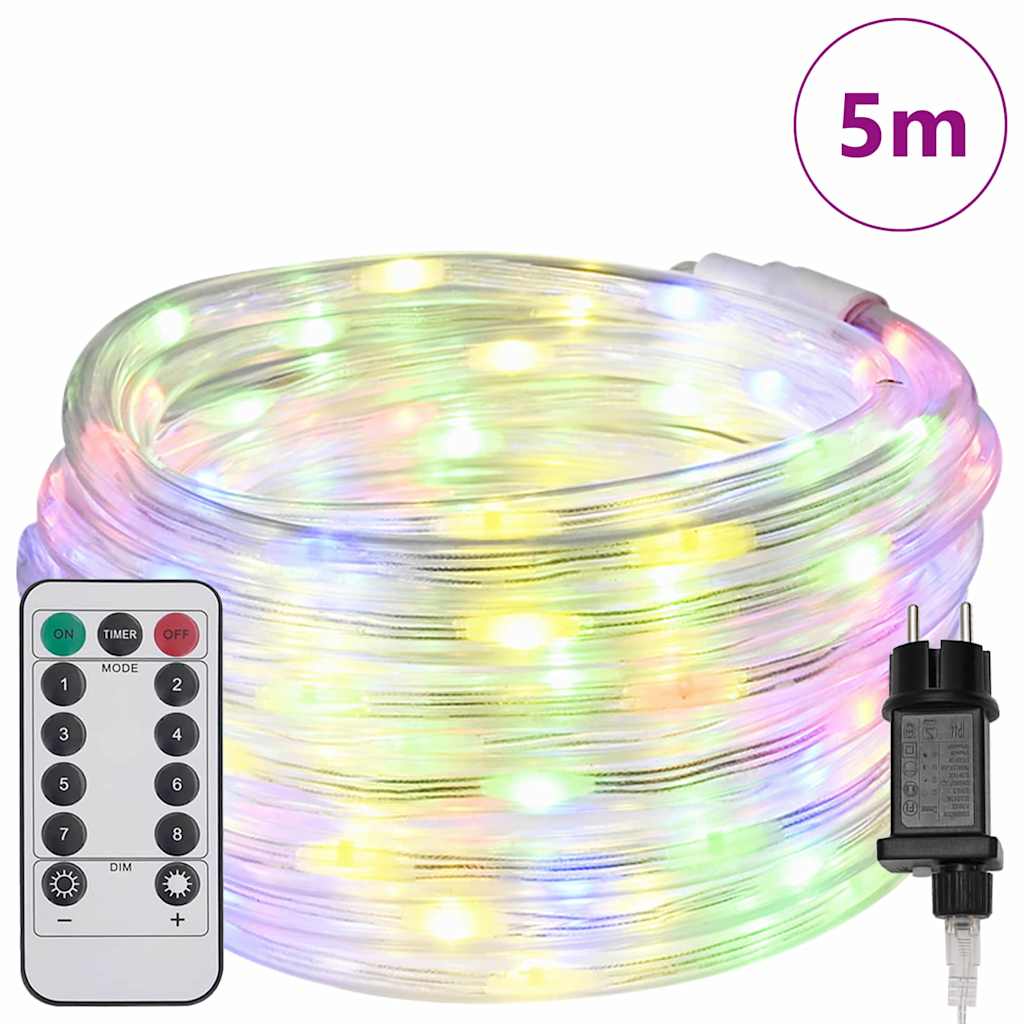 Virvės Šviesa su 120 LED Įvairiaspalvis 5 m PVC GLITTER