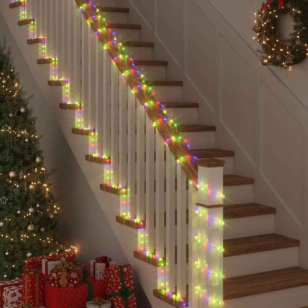 Virves gaisma ar 480 LED daudzkrāsaina 20 m PVC GLITTER