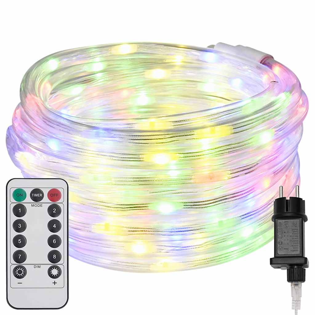 Virves gaisma ar 480 LED daudzkrāsaina 20 m PVC GLITTER