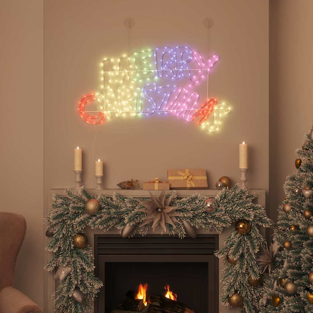 Kalėdų ženklas su 240 LED Įvairiaspalvis 99,5 x 54 cm PVC