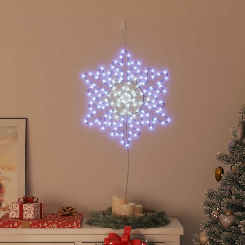 Kalėdinis snaigė su 156 LED Mėlyna 55.5 x 55.5 x 0.75cm PVC