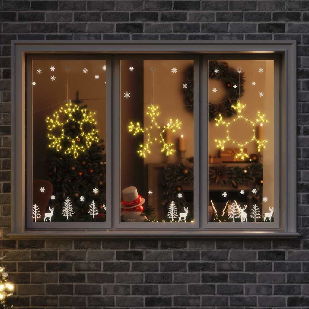 Ziemassvētku sniegpārsla ar 252 silti baltām LED gaismām, 45 x 38 cm, PVC
