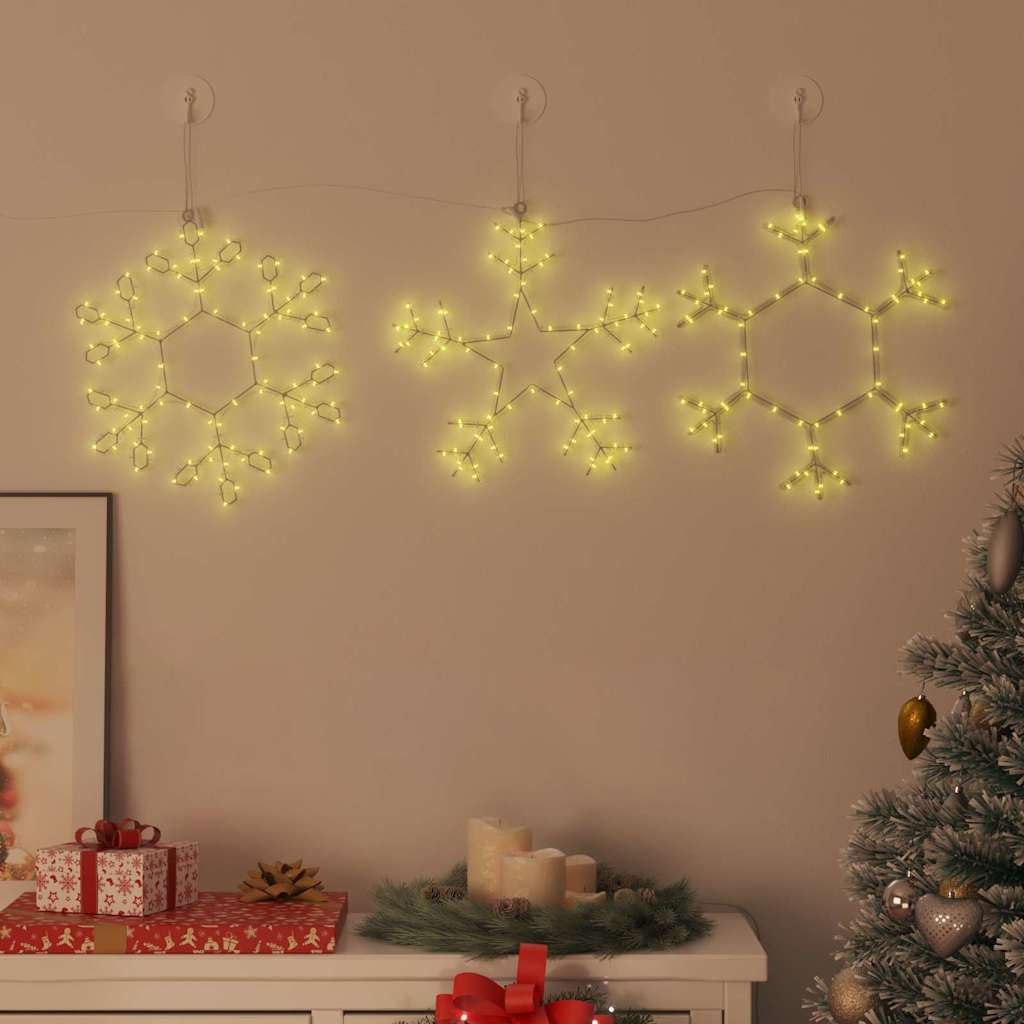 Ziemassvētku sniegpārsla ar 252 silti baltām LED gaismām, 45 x 38 cm, PVC
