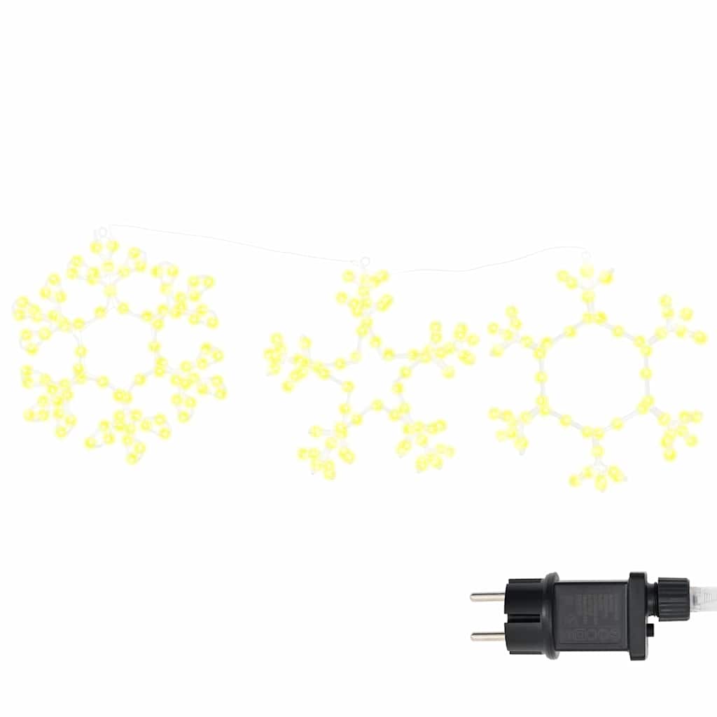 Ziemassvētku sniegpārsla ar 252 silti baltām LED gaismām, 45 x 38 cm, PVC