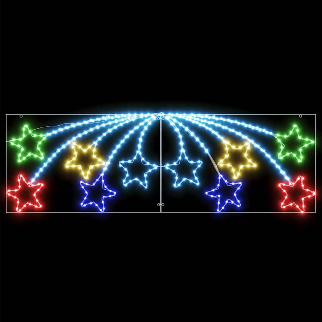 Kalėdų Žvaigždė su 432 LED Įvairiaspalvis 182 x 58 cm PVC