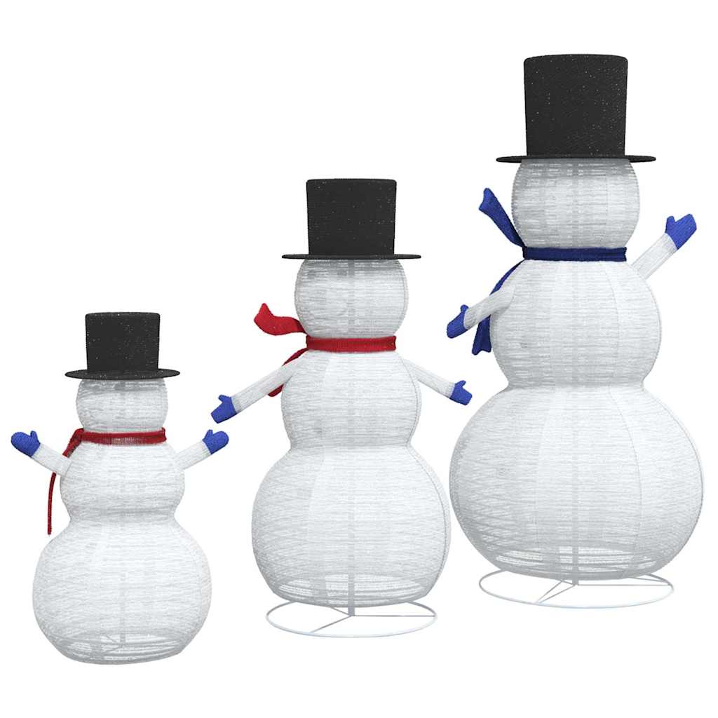 Kalėdų Snieguolių Šeima su 270 LED 3 pcs Šilta balta audinys