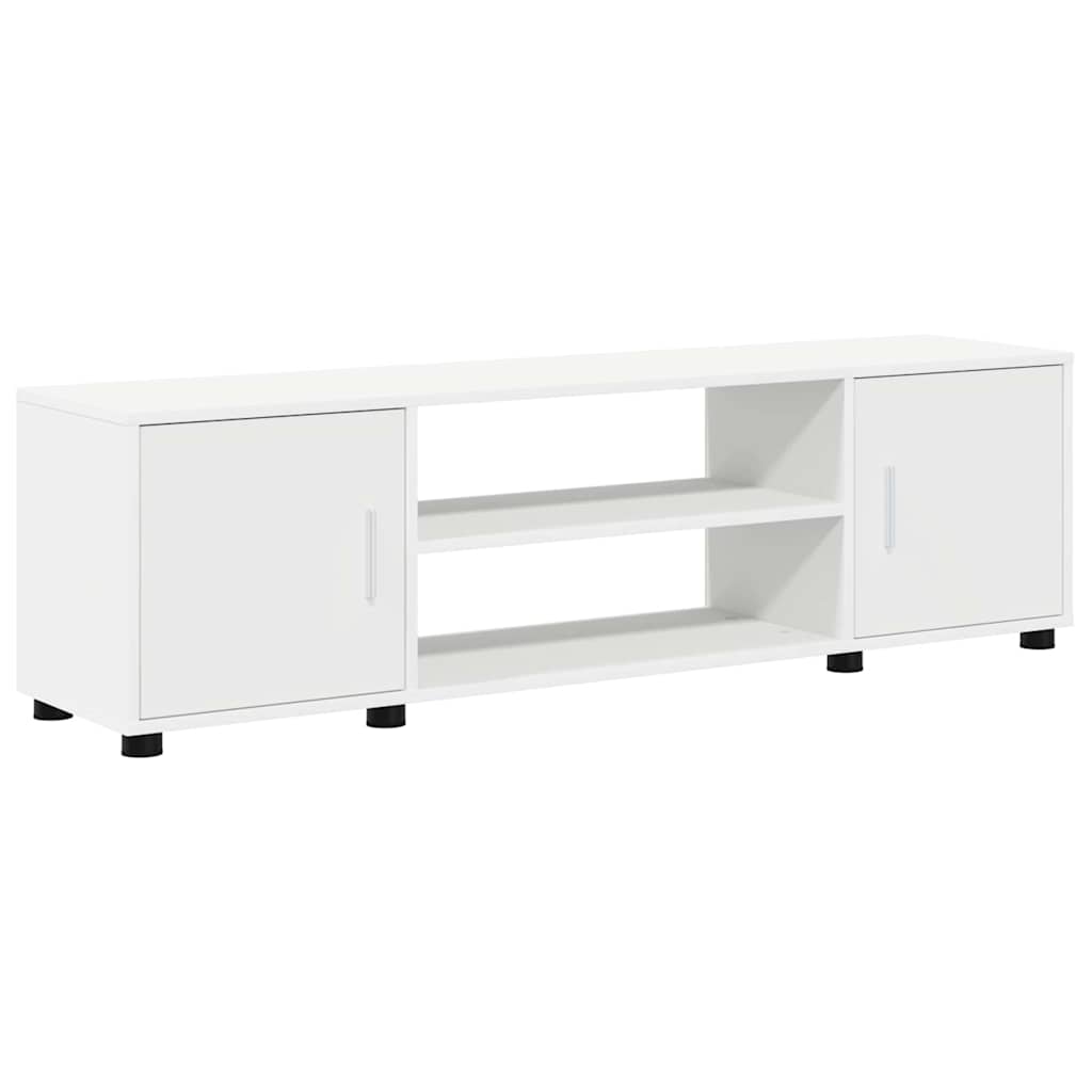 4 dalių TV spintelė rinkinys 4 pcs Balta Apdirbta mediena