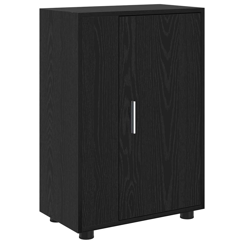 4 dalių TV spintelė rinkinys su lentyna 4 pcs juoda ąžuolo