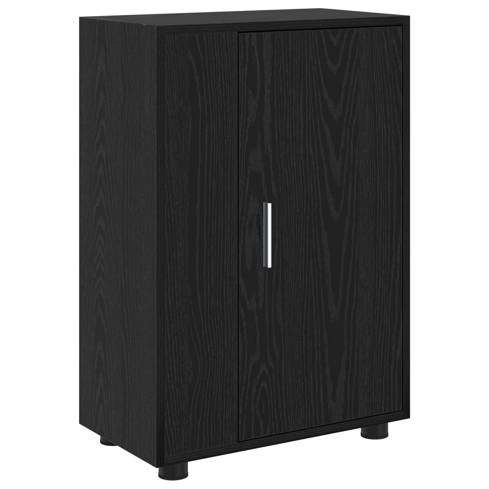TV spintelių komplektas 4 pcs Juodas ąžuolas Apdirbta mediena