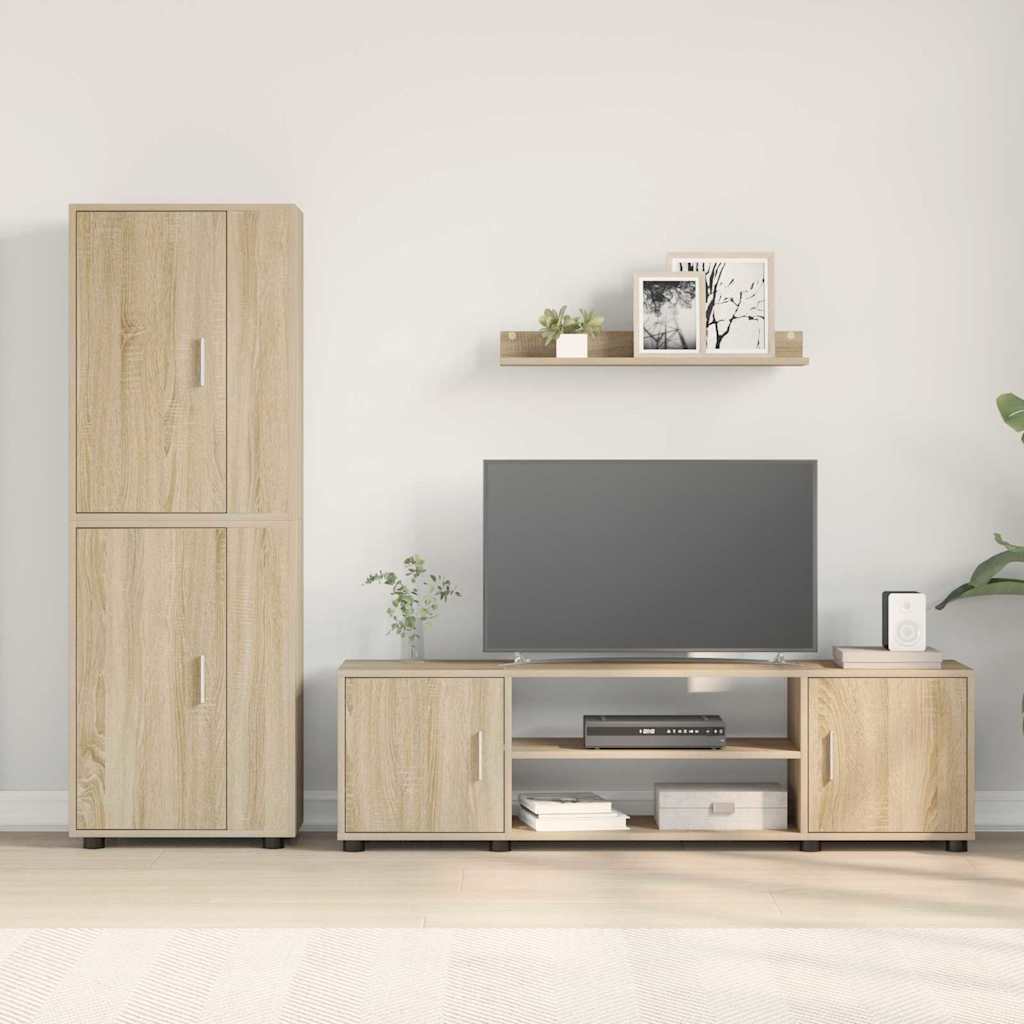 4 dalių TV spintelė rinkinys 4 pcs Sonoma ąžuolas