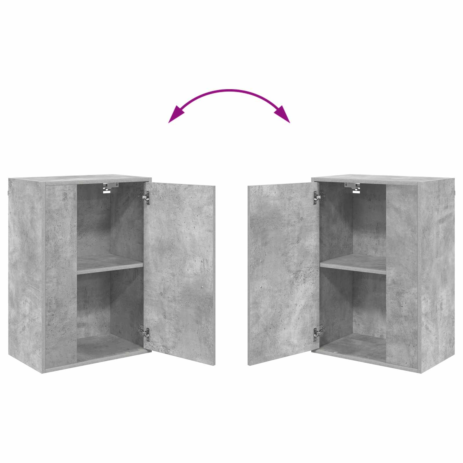 TV spintelių komplektas 4 pcs Betono pilka Apdirbta mediena