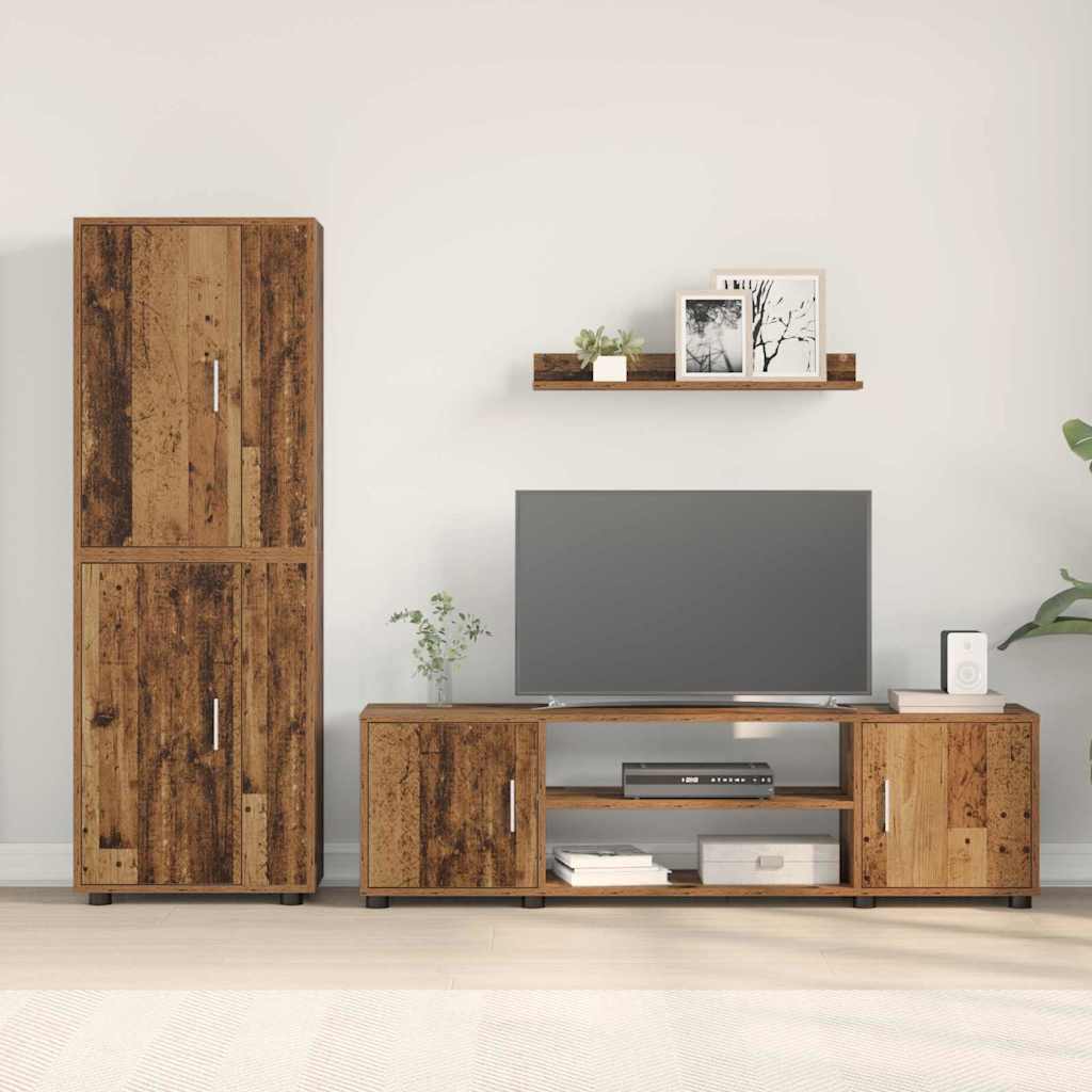 4 dalių TV spintelė rinkinys 4 pcs Sena mediena