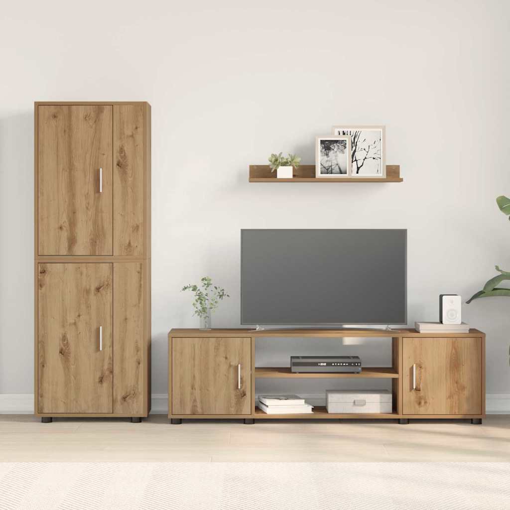 4 dalių TV spintelė rinkinys 4 pcs artisano ąžuolo