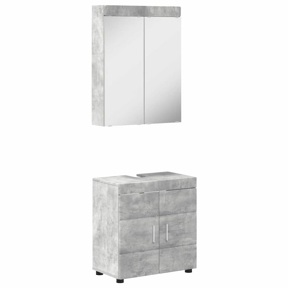 Vonios baldų rinkinys TULUM 2 pcs Betono pilka 60 x 34 x 63 cm