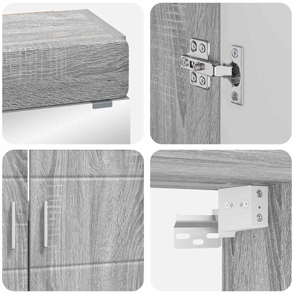 Vonios baldų rinkinys TULUM 2 pcs Pilkas Sonoma 60 x 34 x 63 cm
