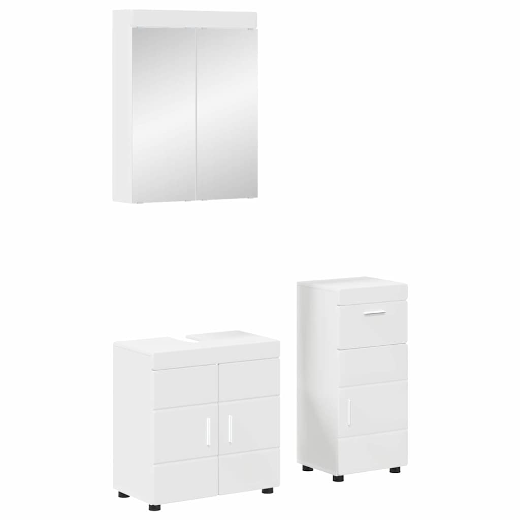 Vonios baldų rinkinys TULUM 3 pcs Balta 60 x 34 x 63 cm