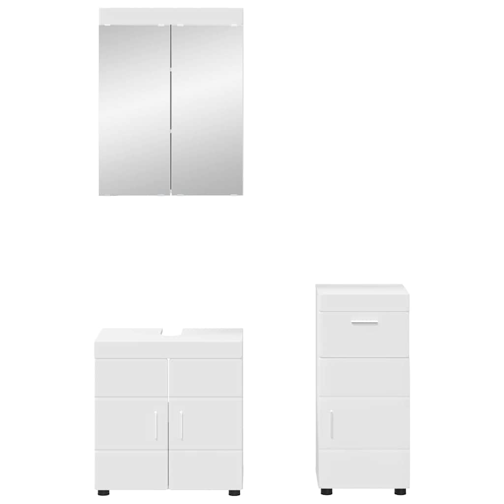 Vonios baldų rinkinys TULUM 3 pcs Balta 60 x 34 x 63 cm
