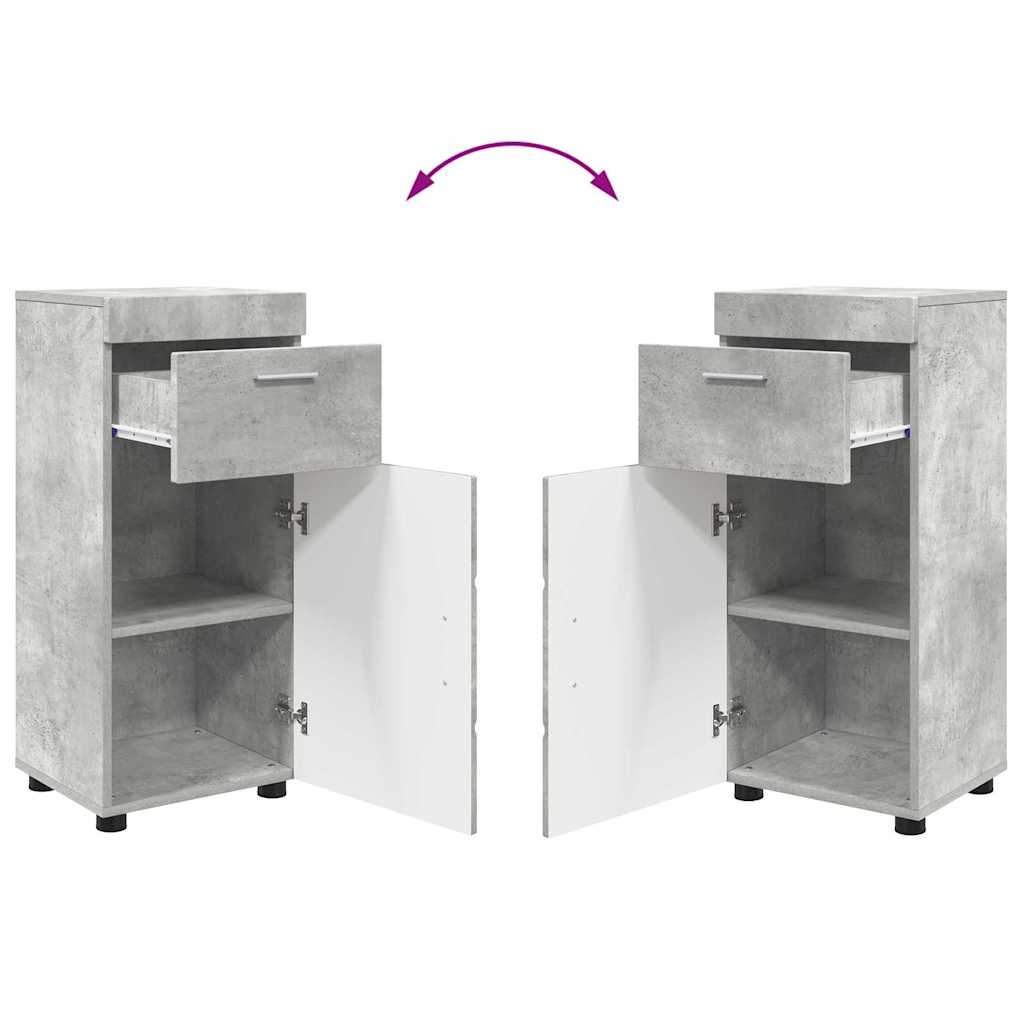 Vonios baldų rinkinys TULUM 3 pcs Betono pilka 60 x 34 x 63 cm