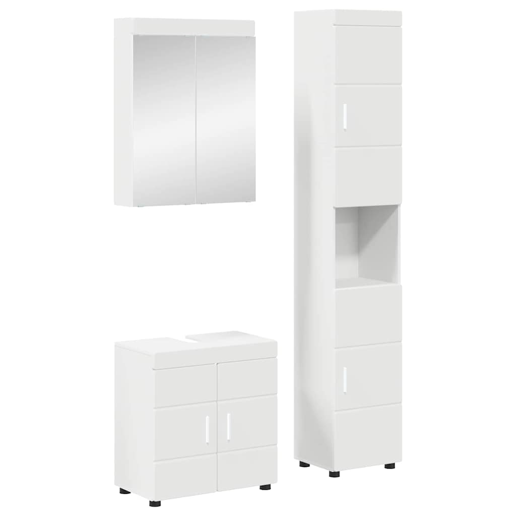 Vonios baldų rinkinys TULUM 3 pcs Balta 60 x 34 x 63 cm