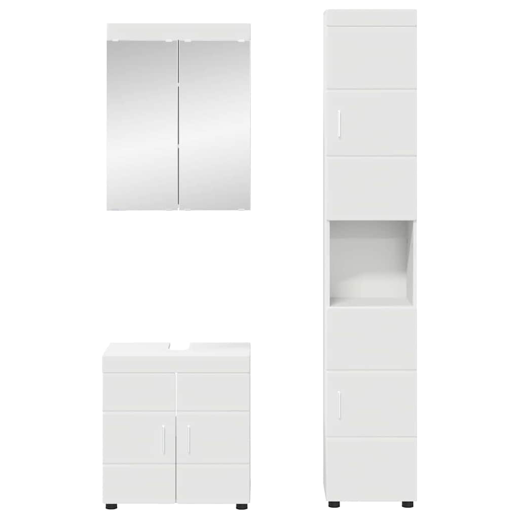 Vonios baldų rinkinys TULUM 3 pcs Balta 60 x 34 x 63 cm