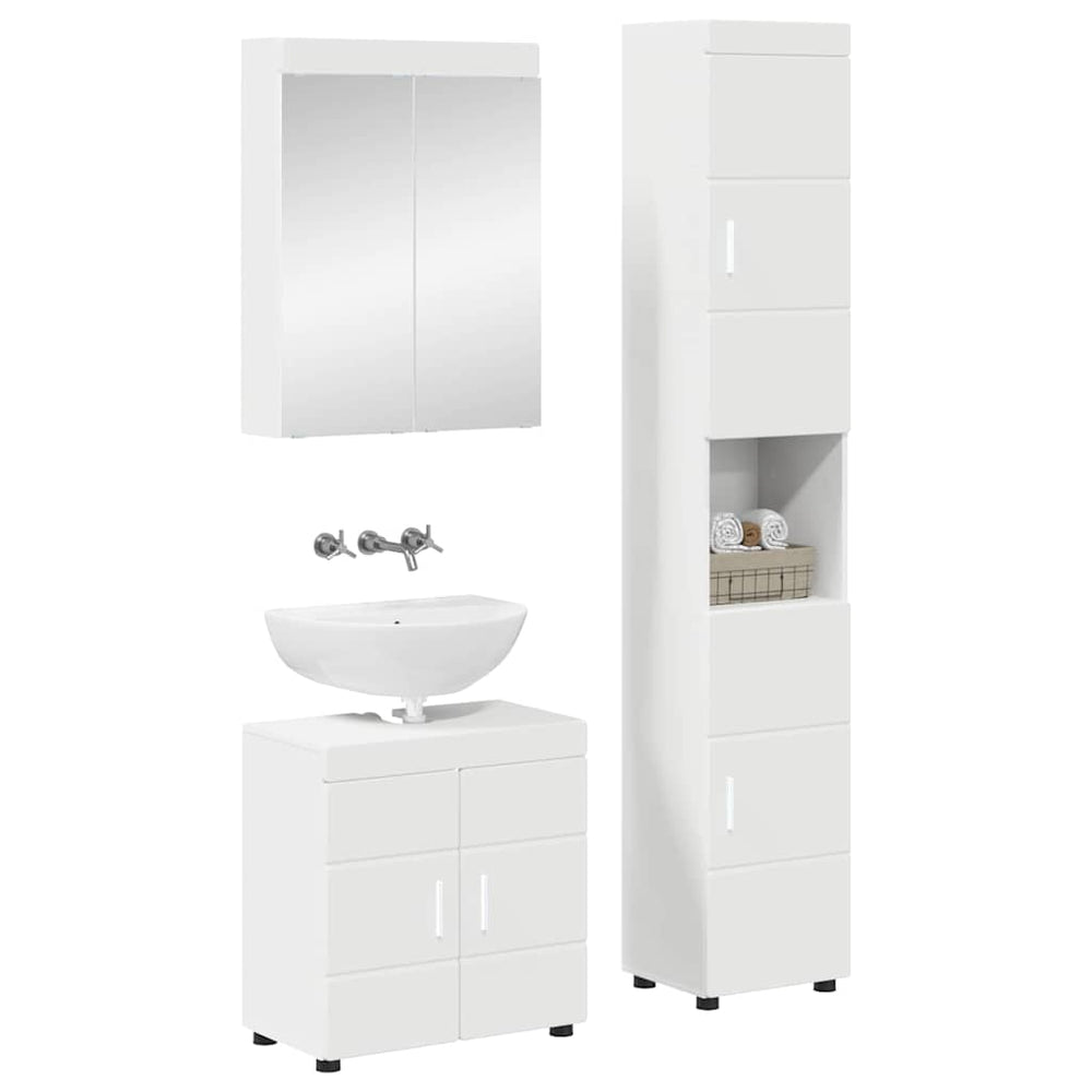 Vonios baldų rinkinys TULUM 3 pcs Balta 60 x 34 x 63 cm