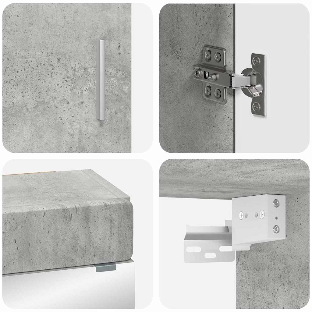 Vonios baldų rinkinys TULUM 3 pcs Betono pilka 60 x 34 x 63 cm