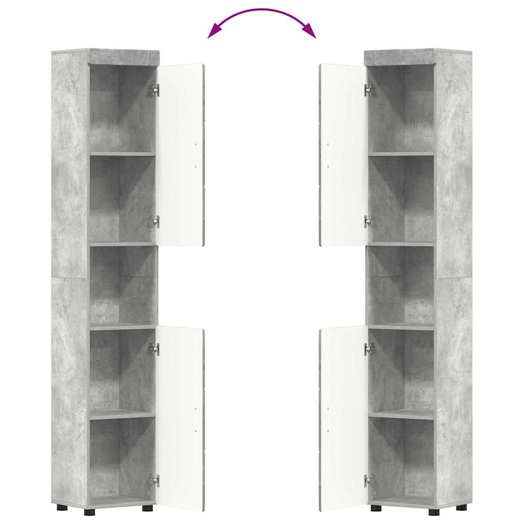 Vonios baldų rinkinys TULUM 3 pcs Betono pilka 60 x 34 x 63 cm