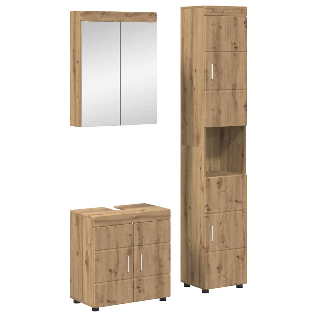 Vonios baldų rinkinys TULUM 3 pcs Amatininkų ąžuolas