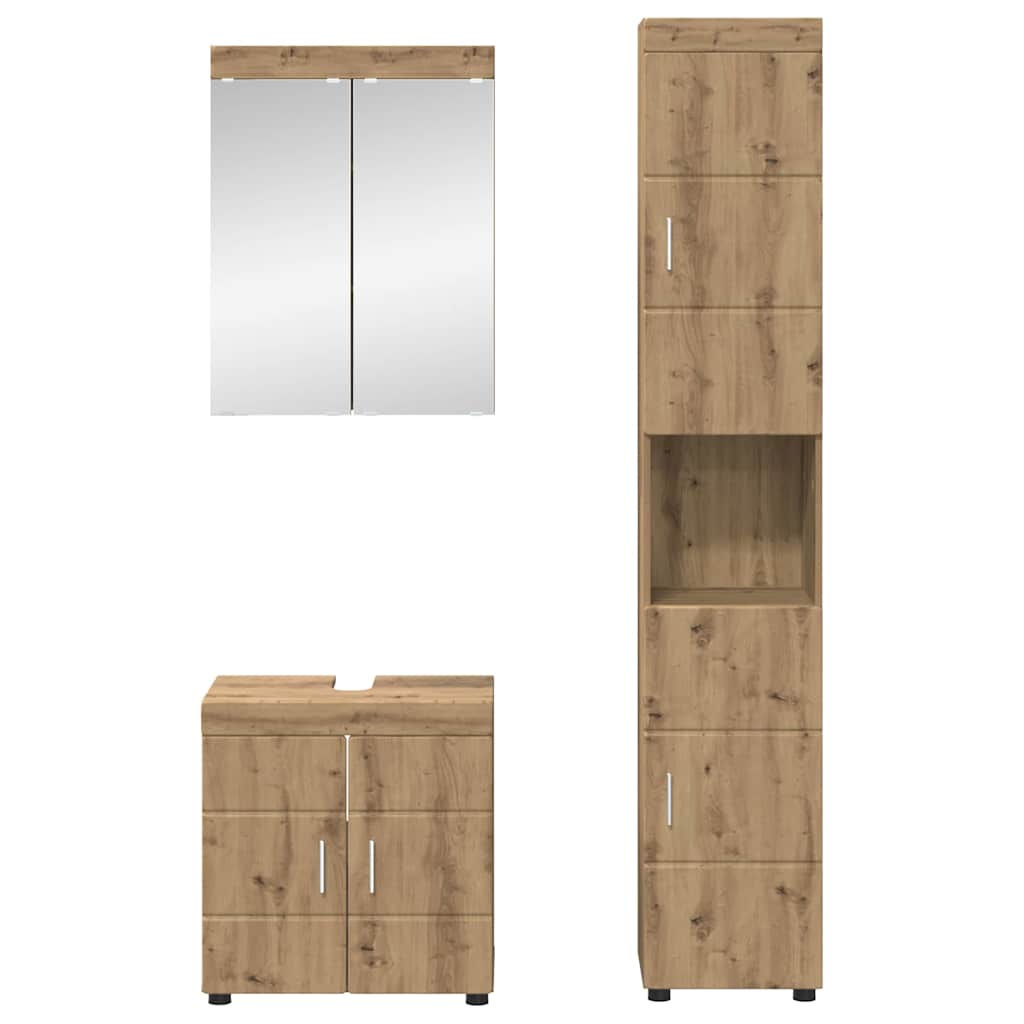 Vonios baldų rinkinys TULUM 3 pcs Amatininkų ąžuolas