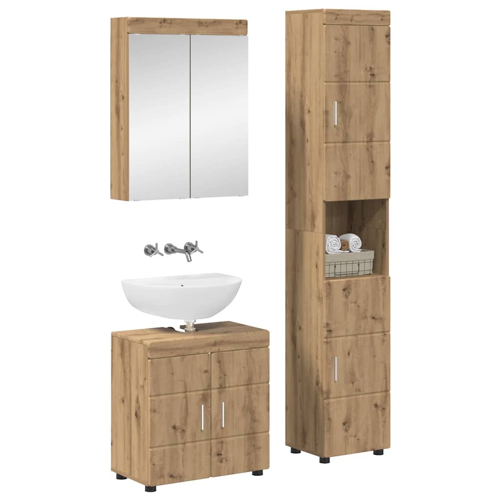 Vonios baldų rinkinys TULUM 3 pcs Amatininkų ąžuolas