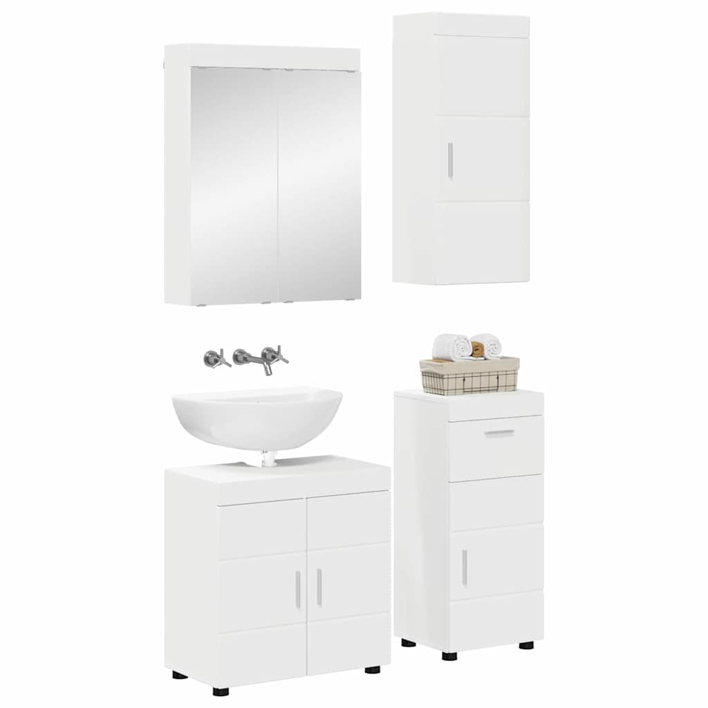 Vonios baldų rinkinys TULUM 4 pcs Balta 60 x 34 x 63 cm