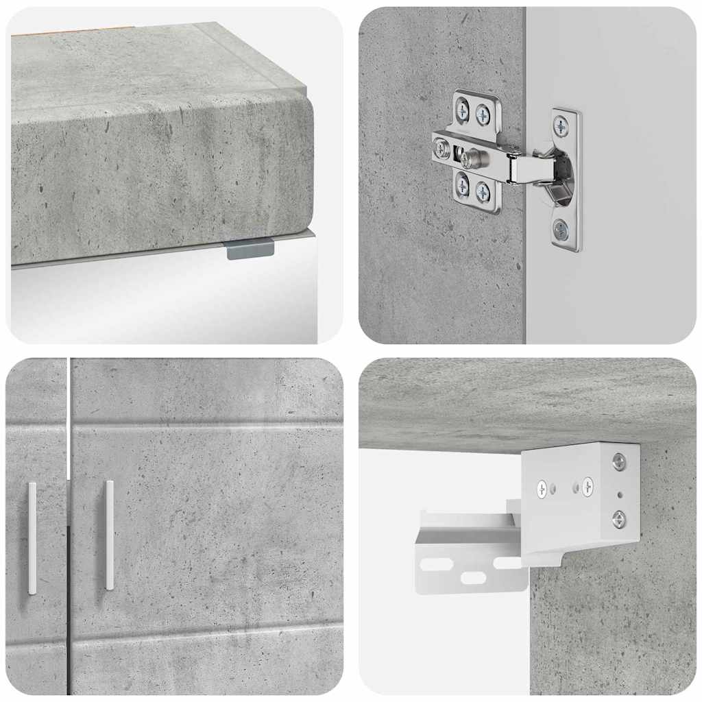 Vonios baldų rinkinys TULUM 4 pcs Betono pilka 60 x 34 x 63 cm