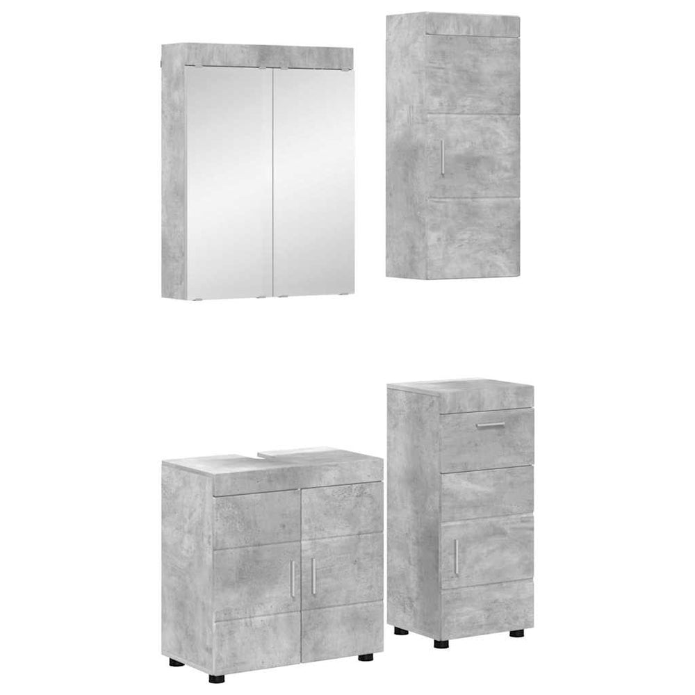 Vonios baldų rinkinys TULUM 4 pcs Betono pilka 60 x 34 x 63 cm