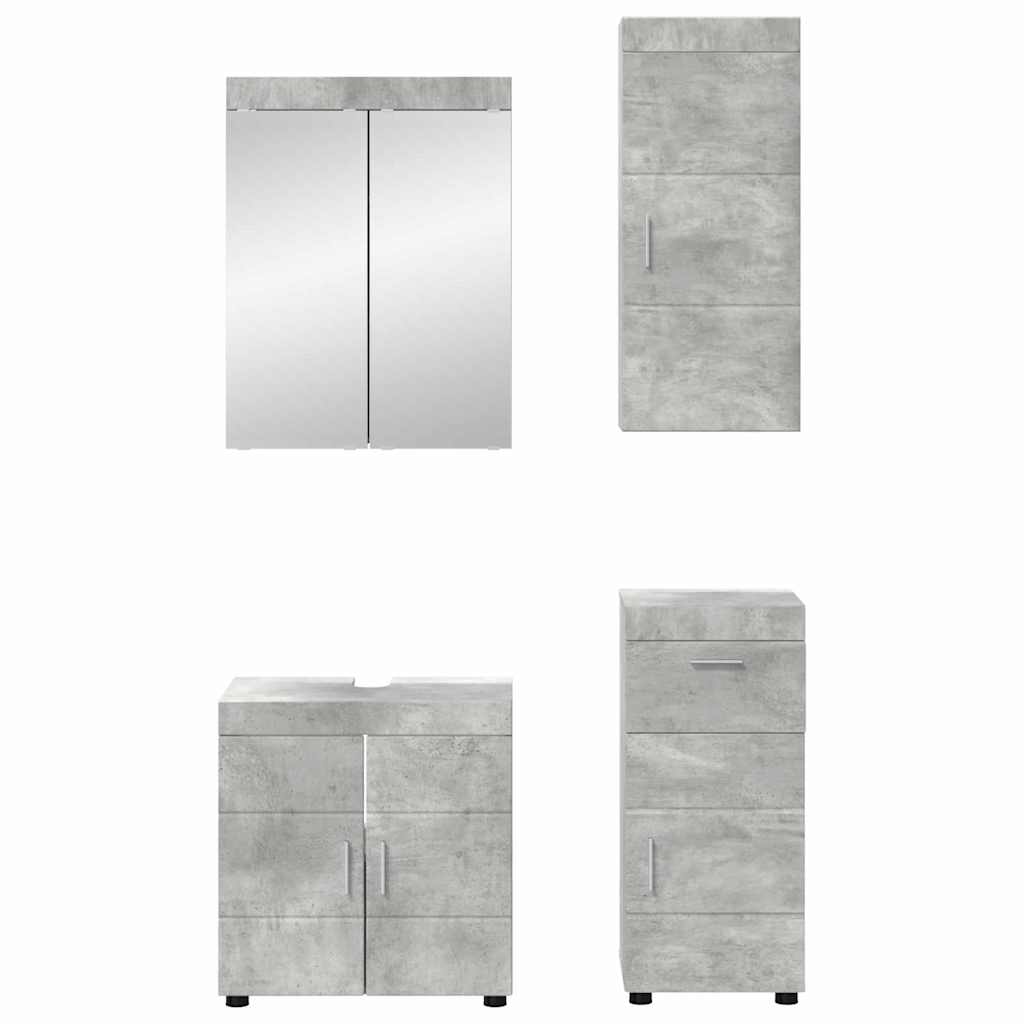 Vonios baldų rinkinys TULUM 4 pcs Betono pilka 60 x 34 x 63 cm