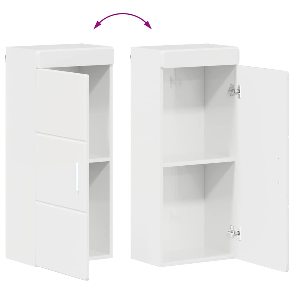 Vonios baldų rinkinys TULUM 4 pcs Aukštai blizganti balta