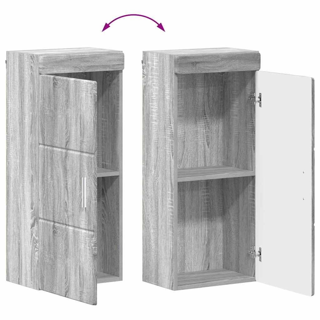 Vonios baldų rinkinys TULUM 4 pcs Pilkas Sonoma 60 x 34 x 63 cm