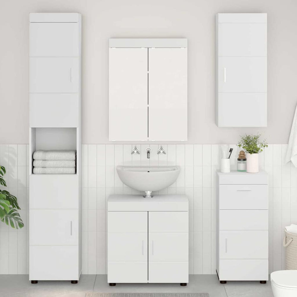 Vonios baldų rinkinys TULUM 5 pcs Balta 60 x 34 x 63 cm