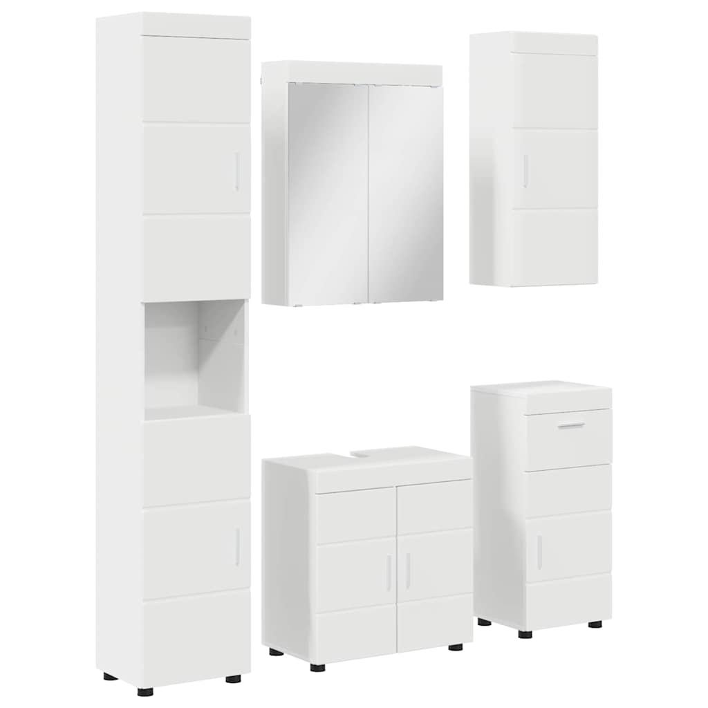 Vonios baldų rinkinys TULUM 5 pcs Balta 60 x 34 x 63 cm