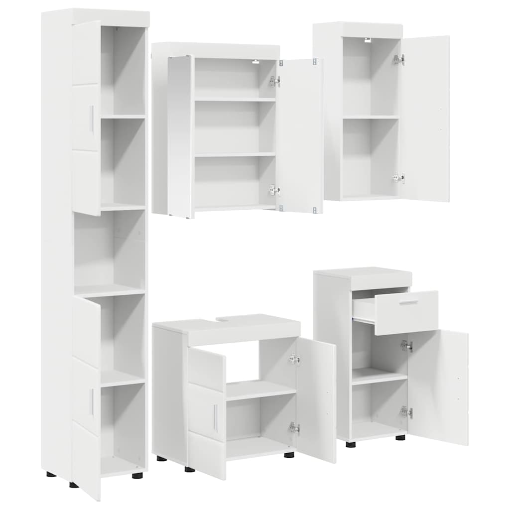 Vonios baldų rinkinys TULUM 5 pcs Balta 60 x 34 x 63 cm