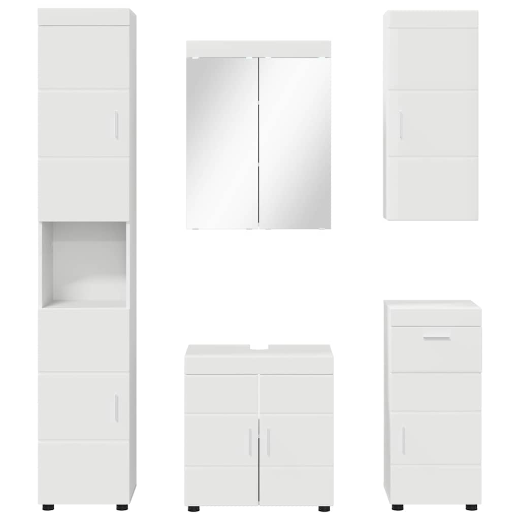Vonios baldų rinkinys TULUM 5 pcs Balta 60 x 34 x 63 cm