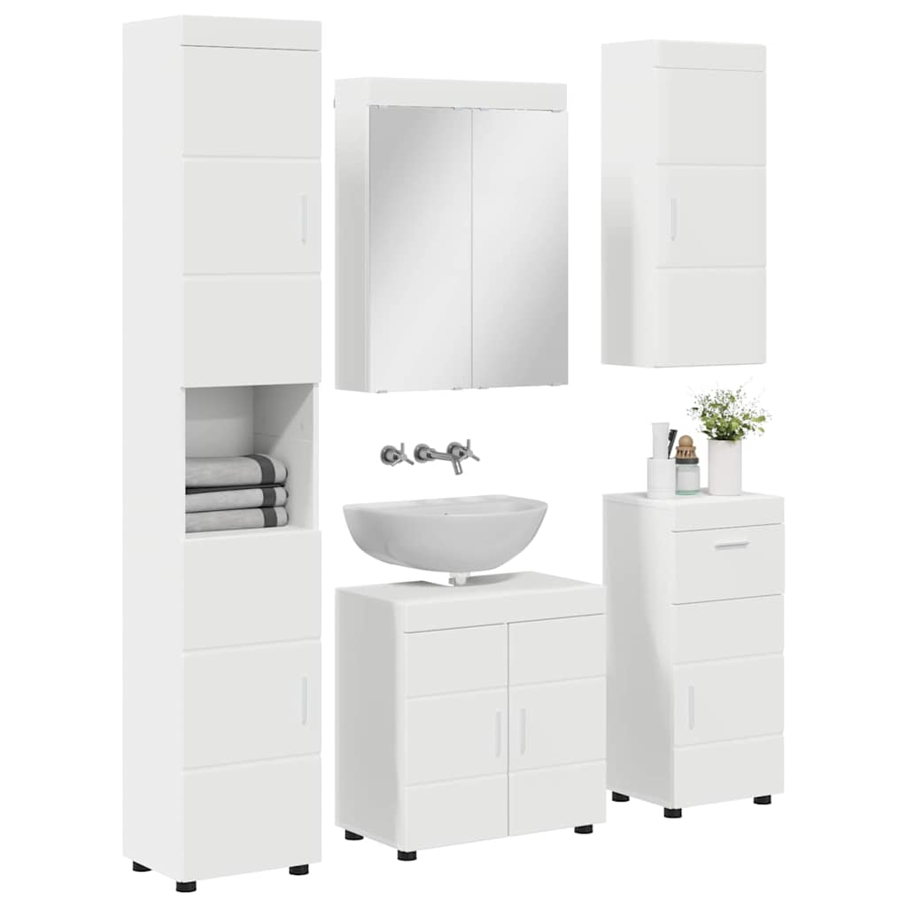 Vonios baldų rinkinys TULUM 5 pcs Balta 60 x 34 x 63 cm