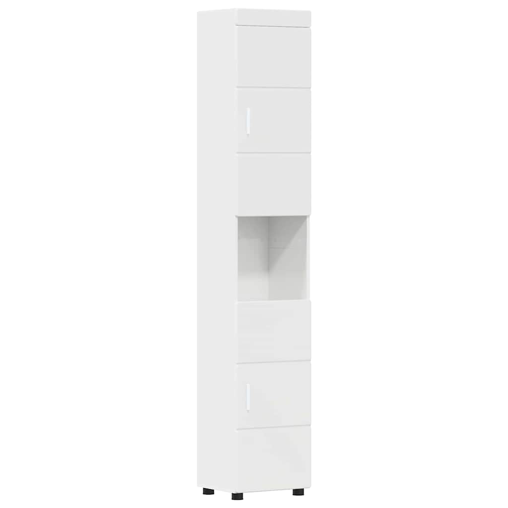 Vonios baldų rinkinys TULUM 5 pcs Aukštai blizganti balta