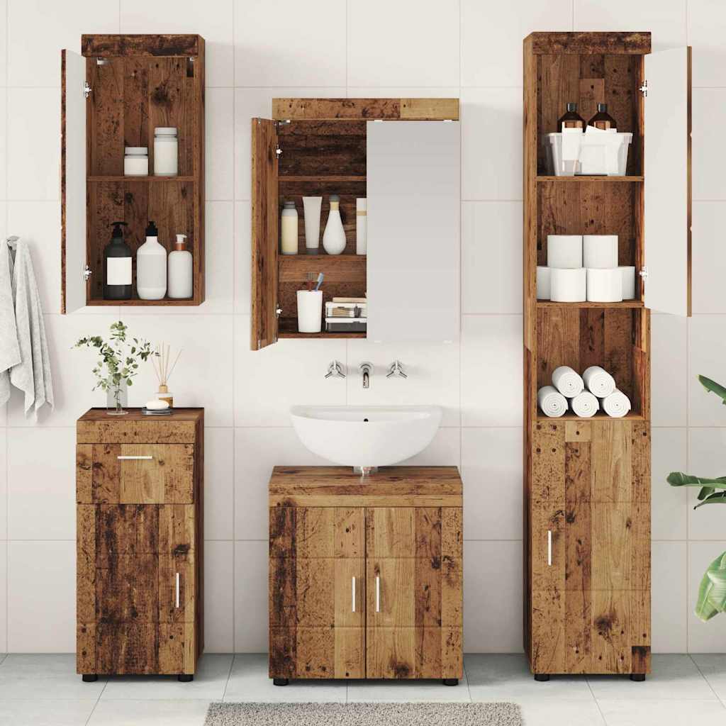 Vonios baldų rinkinys TULUM 5 pcs Senas medis 60 x 34 x 63 cm