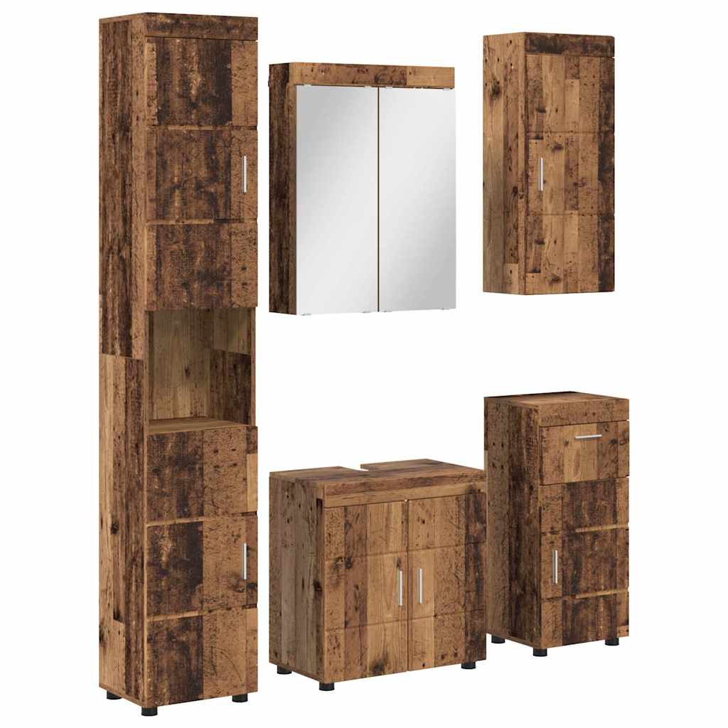 Vonios baldų rinkinys TULUM 5 pcs Senas medis 60 x 34 x 63 cm