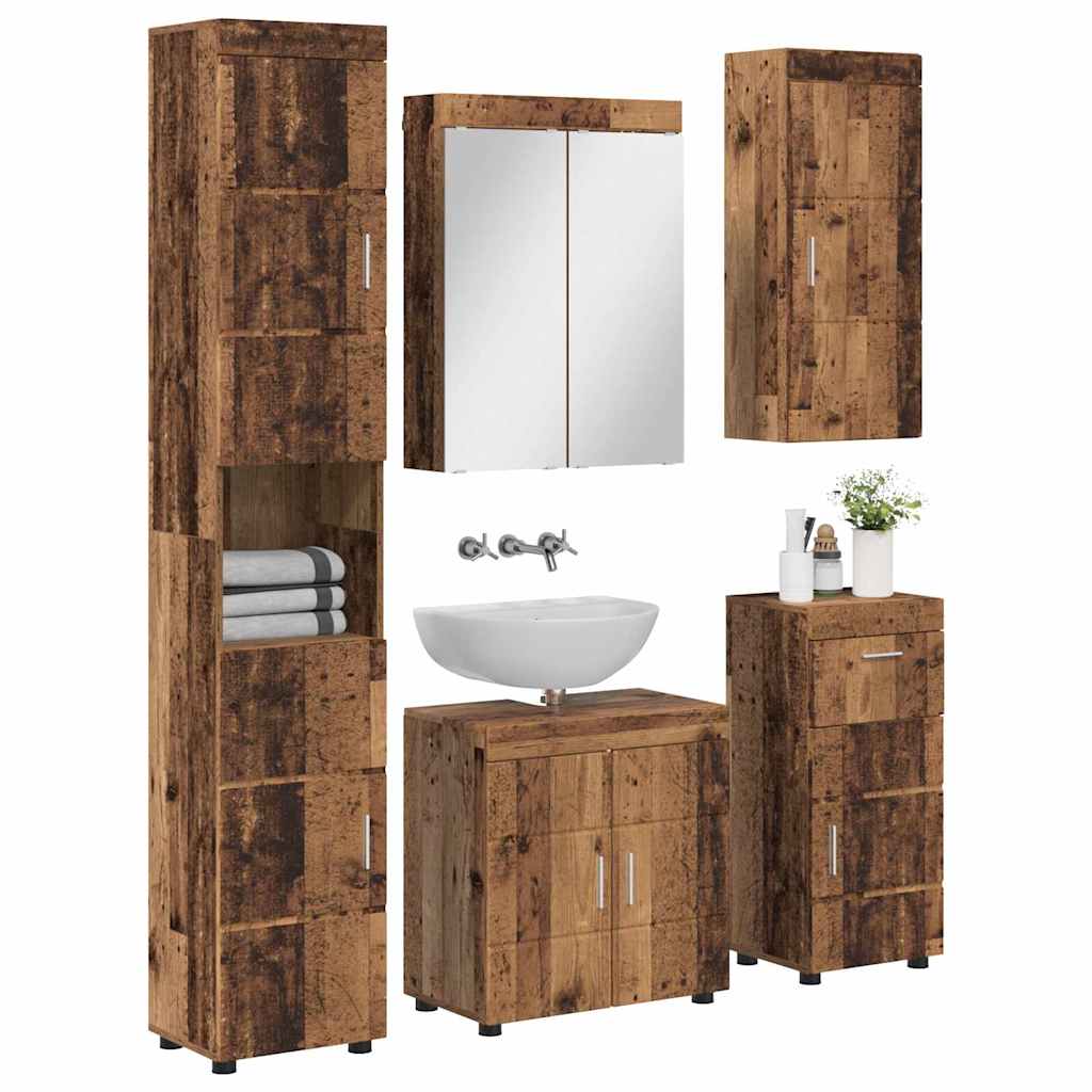 Vonios baldų rinkinys TULUM 5 pcs Senas medis 60 x 34 x 63 cm