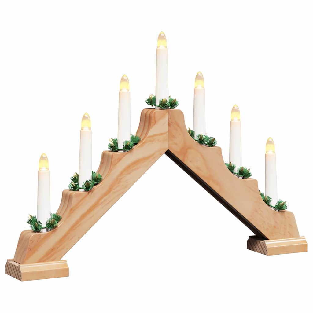 Kalėdų žvakių tiltas 3 vnt. 7 LED Šilta balta 39.5 x 5 x 29 cm