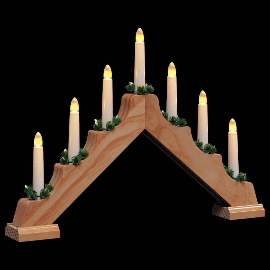 Kalėdų žvakių tiltas 3 vnt. 7 LED Šilta balta 39.5 x 5 x 29 cm