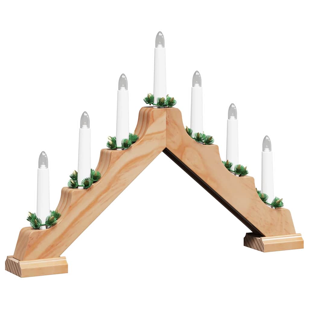 Kalėdų žvakių tiltas 3 vnt. 7 LED Šilta balta 39.5 x 5 x 29 cm