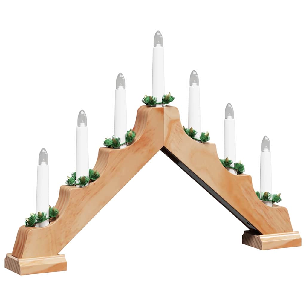 Kalėdų žvakių tiltas 3 vnt. 7 LED Šilta balta 39.5 x 5 x 29 cm