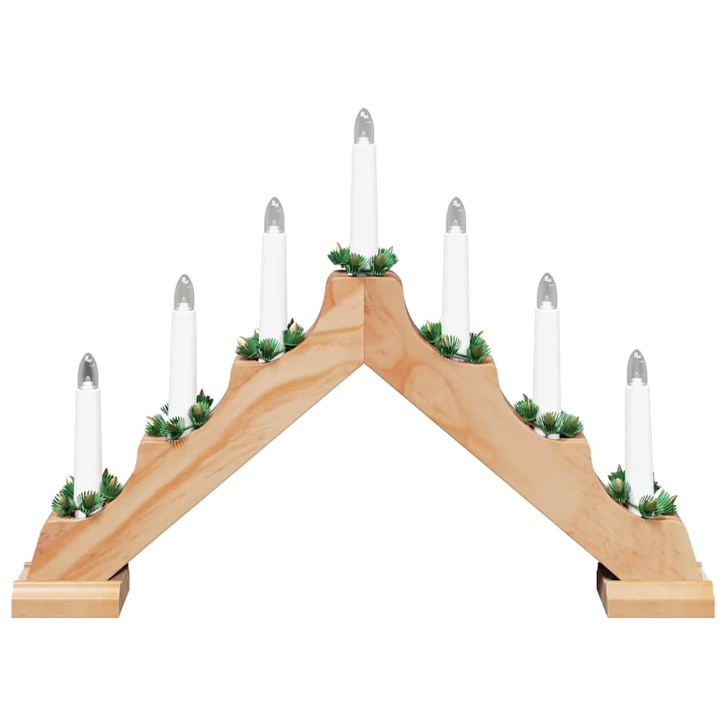 Kalėdų žvakių tiltas 3 vnt. 7 LED Šilta balta 39.5 x 5 x 29 cm